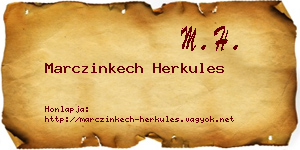 Marczinkech Herkules névjegykártya